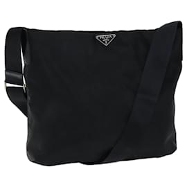 Prada-PRADA Borsa A Spalla Nylon Nera Auth ar11819-Nero