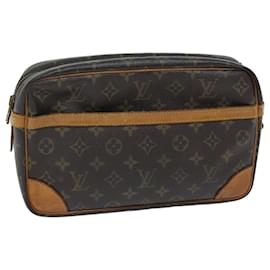 Louis Vuitton-LOUIS VUITTON Monogram Compiegne 28 Clutch Bag M51845 LV Auth am6092-Monogram