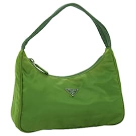 Prada-PRADA Borsa a Mano Nylon Verde Auth 73870-Verde