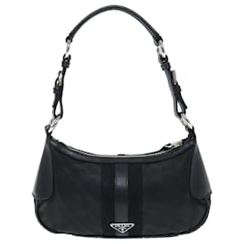 Prada-PRADA Shoulder Bag Nylon Black Auth 73869-Black