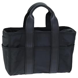 Hermès-HERMES Acape Luco PM Hand Bag Nylon Black Auth yk12306-Black