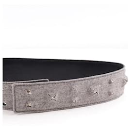 Saint Laurent-Leather belt-Grey