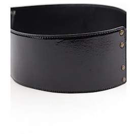 Saint Laurent-Leather leather belt-Black