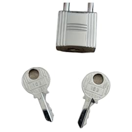 Hermès Lucchetto Hermes nuovo in palladio con 2 chiavi 163 Silver hardware