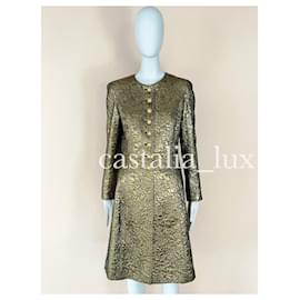 Chanel-Rare Collectible CC Jewel Buttons Brocade Jacket-Golden
