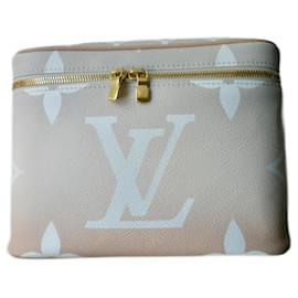 Louis Vuitton-LOUIS VUITTON - NICE BB POOL BRUME VANITY CASE - NEW SOLD OUT-Beige