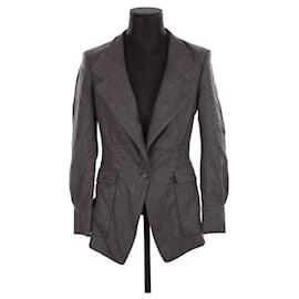 Saint Laurent-Wool blazer-Dark grey