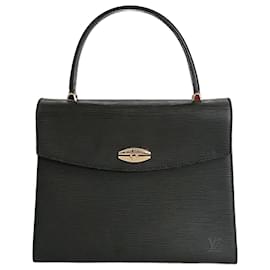Louis Vuitton-Sac à main Louis Vuitton Louis Vuitton Malesherbes Kelly en cuir Epi noir-Noir