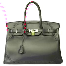 Hermès-Sac HERMES Birkin 35 en Cuir Rouge - 101931-Rouge