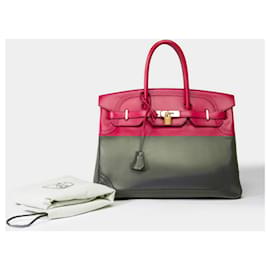 Hermès-Sac HERMES Birkin 35 en Cuir Rouge - 101931-Rouge