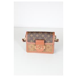 Louis Vuitton-Louis Vuitton Reverse Monogram Canvas Mini Dauphine-Braun,Beige