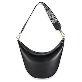 Loewe-Loewe Small Luna Hobo piel de becerro satinada negra-Negro