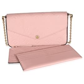 Louis Vuitton-Louis Vuitton Rose Poudre Empreinte Felicie Pochette-Rosa