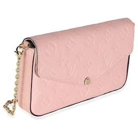 Louis Vuitton-Louis Vuitton Rose Poudre Empreinte Felicie Pochette-Pink