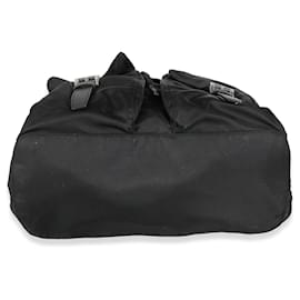 Prada-Prada Black Tessuto Nylon Small Logo Backpack-Black
