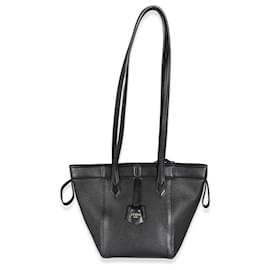 Fendi-Bolso tote mini origami negro Vitello de Fendi-Castaño