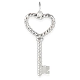 Tiffany & Co-Tiffany & Co. Key Collection Twist Heart Key Pendant in Sterling Silver-Other