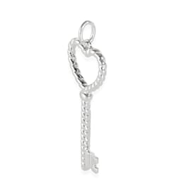 Tiffany & Co-Tiffany & Co. Key Collection Twist Heart Key Pendant in Sterling Silver-Other
