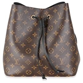 Louis Vuitton-Louis Vuitton Schwarzer Monogram Canvas NeoNoe MM-Braun