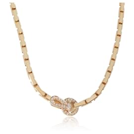 Cartier-Cartier Agrafe Fashion Necklace in 18k Yellow Gold 1.1 CTW-Other