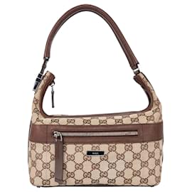 Gucci-Bolso de hombro con monograma Gucci GG-Castaño