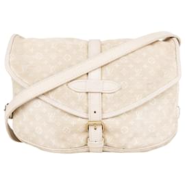 Louis Vuitton-Louis Vuitton Denim Saumur Sac bandoulière-Beige