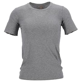 Burberry-Burberry Crewneck T-Shirt in Grey Cotton-Grey