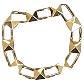 Valentino Garavani-Valentino Rockstud Bracelet in Gold Metal-Golden