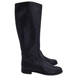 Botas de montar Prada en cuero negro Negro