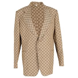 Gucci-Gucci GG Supreme Blazer aus beiger Baumwolle-Andere