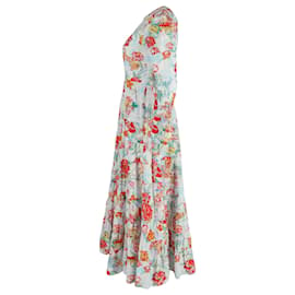 Autre Marque-RIxo Kristen - Robe longue à volants à finitions Ric Rac en coton à imprimé floral-Autre,Imprimé python