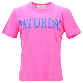 Alberta Ferretti-Alberta Ferretti Saturday T-Shirt in Pink Cotton-Pink