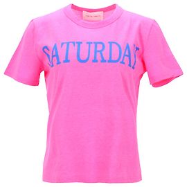 Camiseta Alberta Ferretti Saturday em algodão rosa Rosa