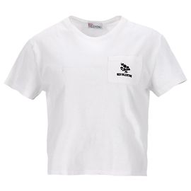 Camiseta corta Red Valentino de algodón blanco Blanco