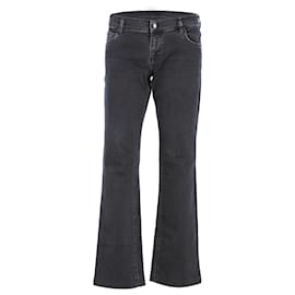 Prada-Prada Boot-Cut Jeans in Grey Cotton Denim-Grey