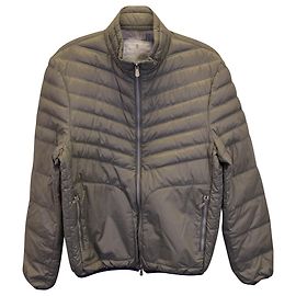 Brunello Cucinelli Quilted Down Jacket in Grey Nylon Grey