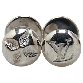 Louis Vuitton-Louis Vuitton Monogram Silver Cufflinks Metal Other M30976 in Good condition-Other