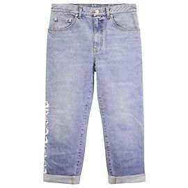 Vaqueros Alexander McQueen con logo bordado en algodón azul claro Azul Azul claro