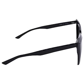 Balenciaga-Balenciaga Oversized Cat-Eye Sunglasses in Black Acetate-Black