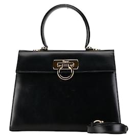 Salvatore Ferragamo-Salvatore Ferragamo Gancini Kelly Bag  Leather Handbag in Good condition-Other