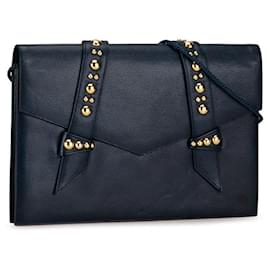 Yves Saint Laurent-Yves Saint Laurent Studded Leather Crossbody Bag Leather Shoulder Bag in Excellent condition-Other
