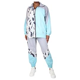 Autre Marque-Grey and turquoise colourblock tracksuit set - size M-Grey