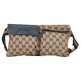 Gucci-Gucci GG Canvas Gürteltasche Canvas Gürteltasche 28566 in gutem Zustand-Andere