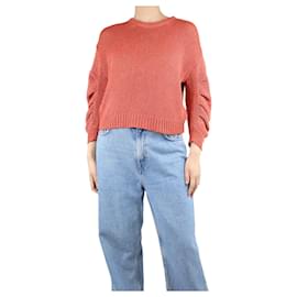 Ulla Johnson-Coral sparkly crewneck jumper - size S-Orange