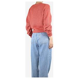 Ulla Johnson-Coral sparkly crewneck jumper - size S-Orange