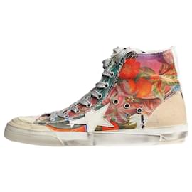 Golden Goose Deluxe Brand-Multi distressed lace up fruit trainers - size EU 38 (UK 5)-Multiple colors