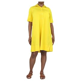 Autre Marque-Robe chemise longueur genou en coton jaune - taille UK 12-Jaune