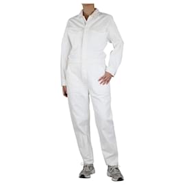 Citizens of Humanity-White organic denim jumpsuit - size L-White