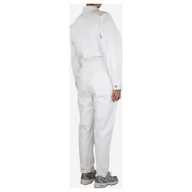 Citizens of Humanity-White organic denim jumpsuit - size L-White