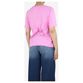 Sofie d'Hoore-Pink short-sleeved t-shirt - size UK 8-Pink